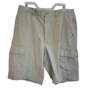 Eddie Bauer Men's Tan 100% Cotton Cargo Shorts